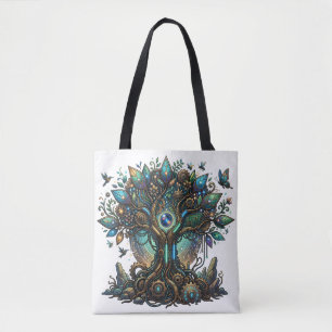 Kybernetischer Baum des Lebens Kosmischer Steampun