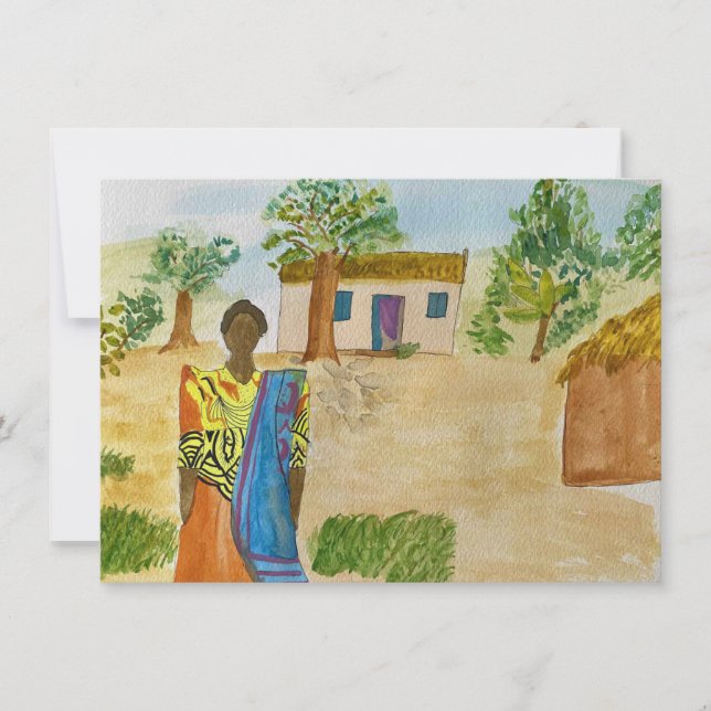 "Kyeeya Woman" Notecard Mitteilungskarte (Vorderseite)