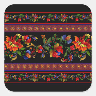 Kyiv Black Quadratischer Aufkleber