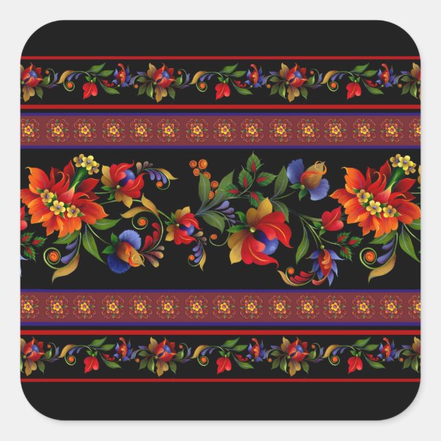 Kyiv Black Quadratischer Aufkleber (Vorderseite)