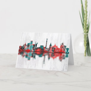 Kyiv Ukraine Skyline Feiertagskarte