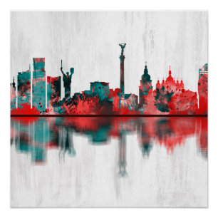 Kyiv Ukraine Skyline Poster