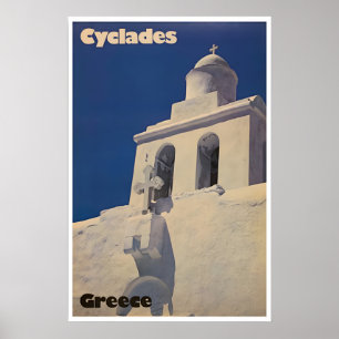Kykladen Inseln Kunst Griechisches Reiseplakat Gri Poster