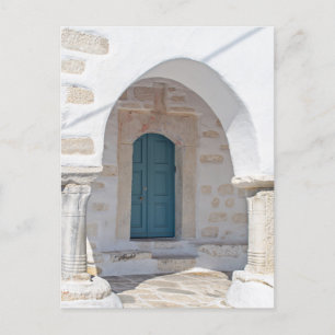 Kykladenarchitektur - Griechische Tür Postkarte