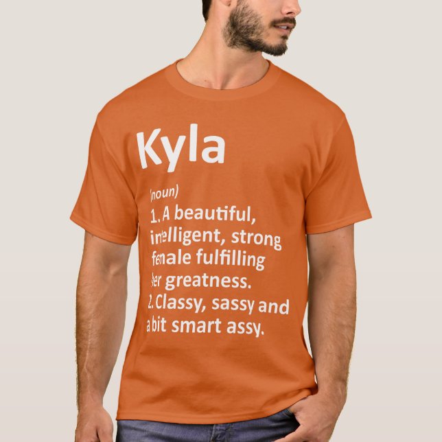 KYLA Definition Personalisierter Name Lustiges Wei T-Shirt (Vorderseite)