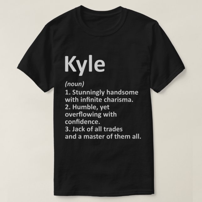 KYLE Definition Personalisiert Name Funny Birthday T-Shirt (Design vorne)