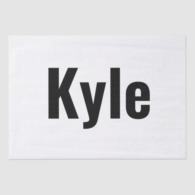 Kyle Mens Name Seidenpapier (Vorderseite)
