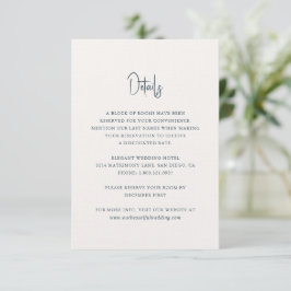 Kylee Gray Traditional Elegant Wedding Begleitkarte