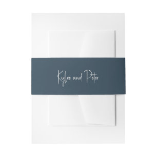 Kylee Gray Traditional Elegant Wedding Einladungsbanderole