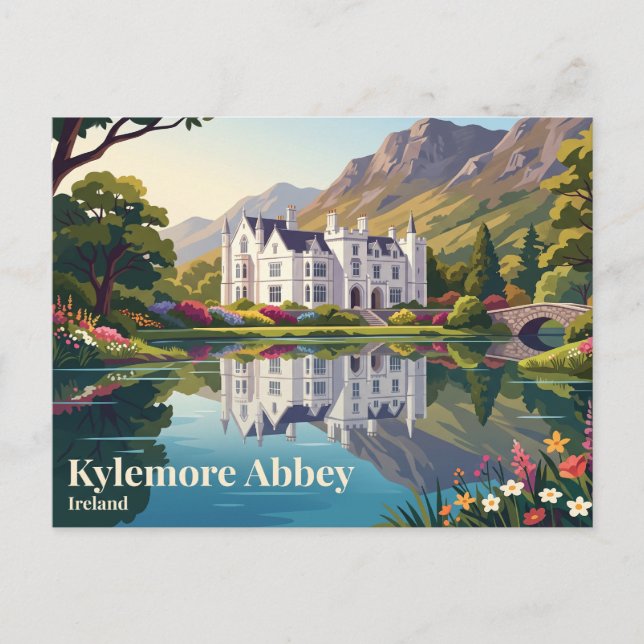 Kylemore-Abtei Irland Postkarte (Vorderseite)