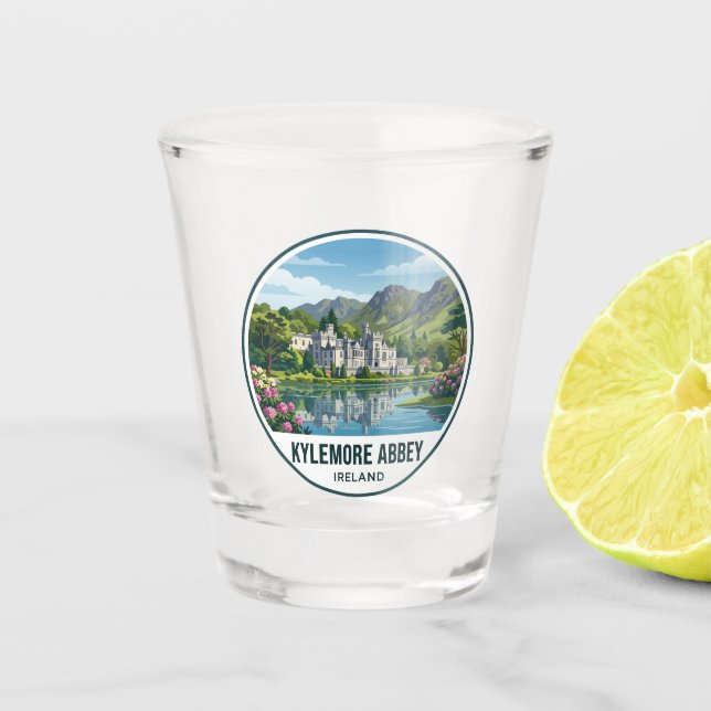 Kylemore-Abtei Irland Schnapsglas (Vorderseite)