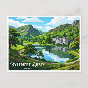 Kylemore-Abtei Letterfrack Irland Postkarte