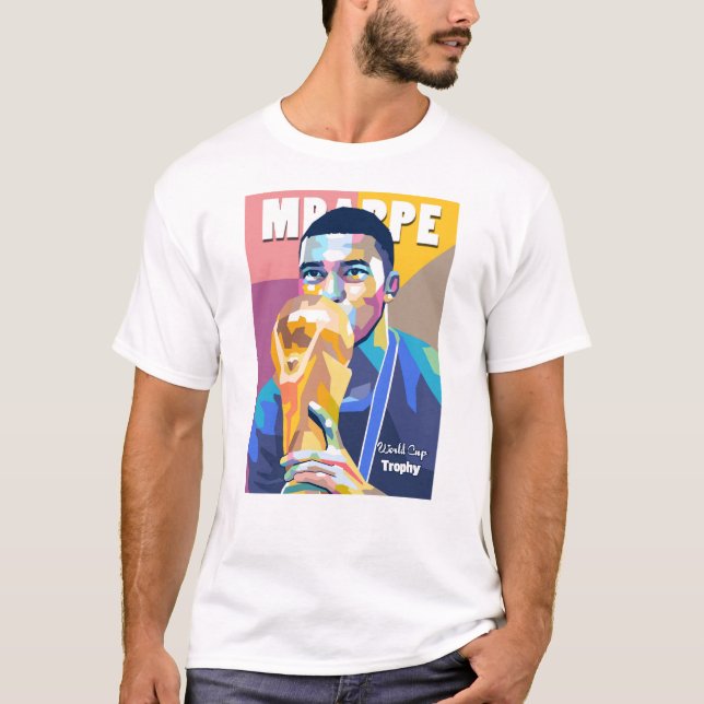 Kylian Mbappe in WPAP T-Shirt (Vorderseite)