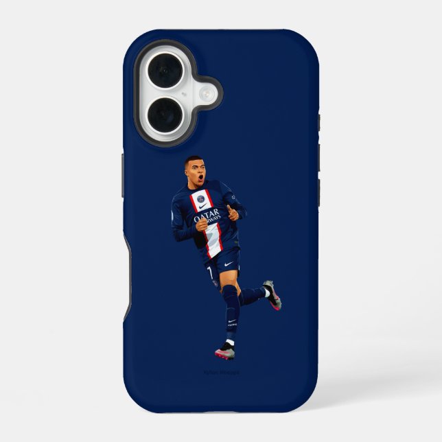 Kylian Mbappé - PSG iPhone 16 Hülle (Rückseite)