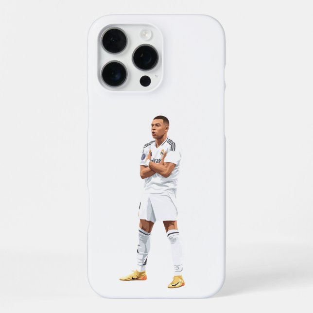Kylian Mbappe - Real Madrid iPhone Hülle (Rückseite)