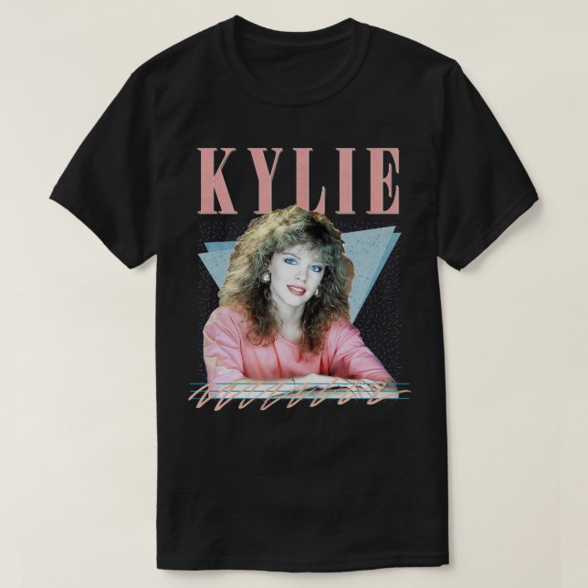 Kylie 80er Retro Fan Design T-Shirt (Design vorne)