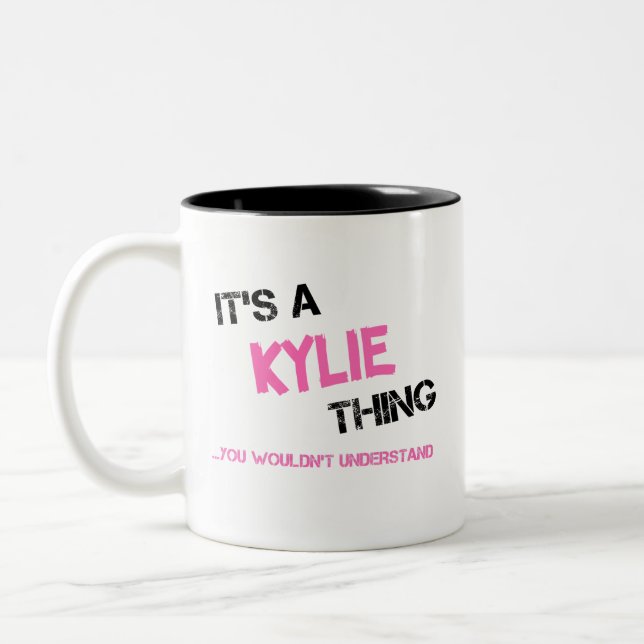 Kylie Dinge, die du nicht verstehen würdest Zweifarbige Tasse (Links)