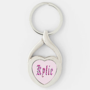 "Kylie" Floral Pink Kylie Name, Schlüsselanhänger