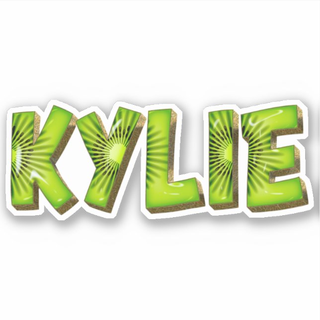 Kylie Name Kiwi Design Aufkleber Sticker (Vorderseite)