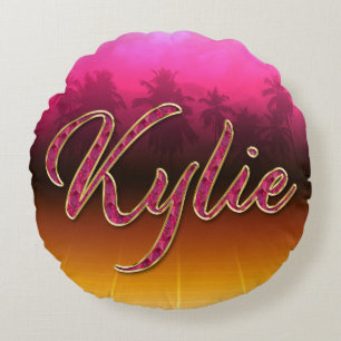 Kylie Vorname Name golden pink Kissen