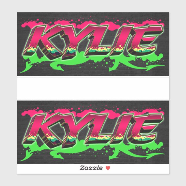 Kylie Vorname Name Graffiti Aufkleber Sticker (Blatt)