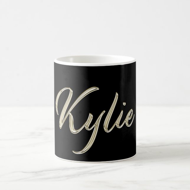 Kylie white gold Handwriting Tasse Kaffeetasse (Mittel)