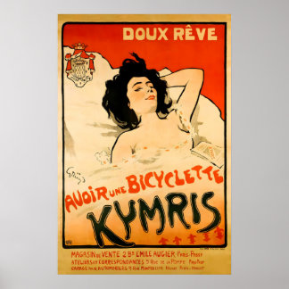 Kymris Fahrräder 1898 POSTER DRUCK Französische We