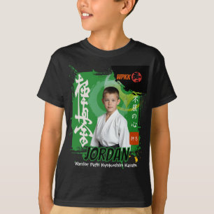 Kyokushin Dojo Foto Schüler Grüngürtel Team T-Shirt