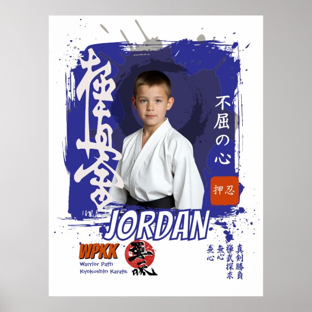 Kyokushin Dojo Student Belt Commemoration Poster (Vorne)