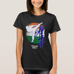 Kyokushin Indien Karate Indische Flagge Kyokushink T-Shirt