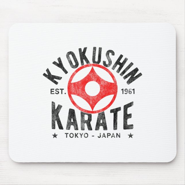 Kyokushin Karate Do Martial Arts Japan Tokyo Vinta Mousepad (Vorne)