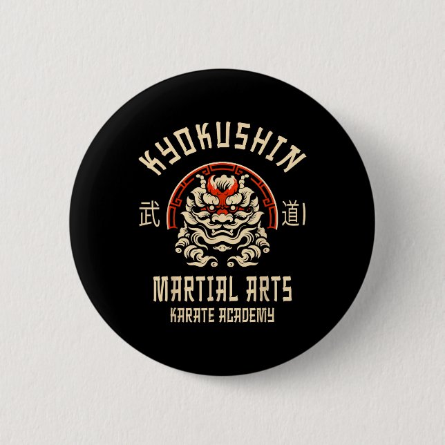 Kyokushin Karate Japanese Martial Arts  Button (Vorderseite)