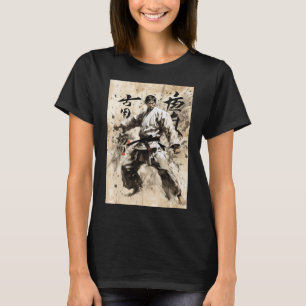 Kyokushin Karate Japanische Kalligrafie Kampfsport T-Shirt