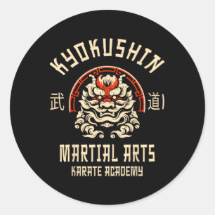 Kyokushin Karate japanische Kampfsportarten  Runder Aufkleber