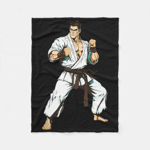 Kyokushin-Karate-Kämpfer - japanische Kampfkunst Fleecedecke