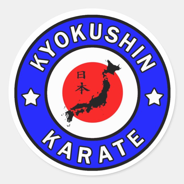 Kyokushin Karate Runder Aufkleber (Vorderseite)