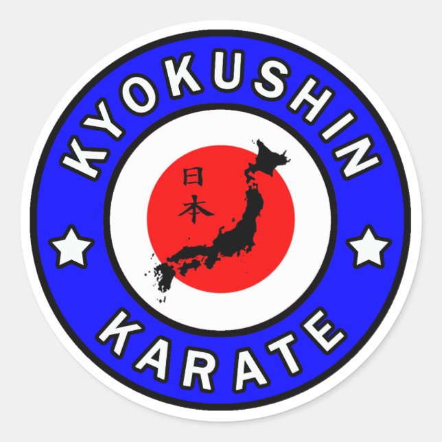 Kyokushin Karate Runder Aufkleber (Vorderseite)