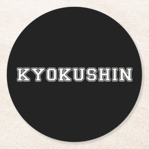 Kyokushin Karate Runder Pappuntersetzer