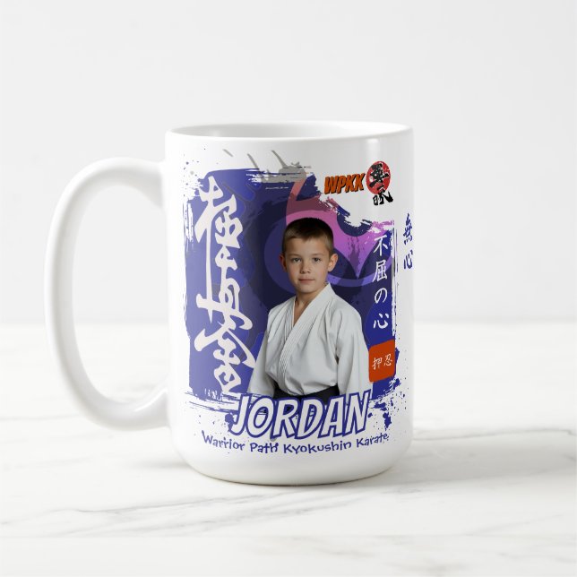 Kyokushin Karate Student Personalized Photo  Kaffeetasse (Links)