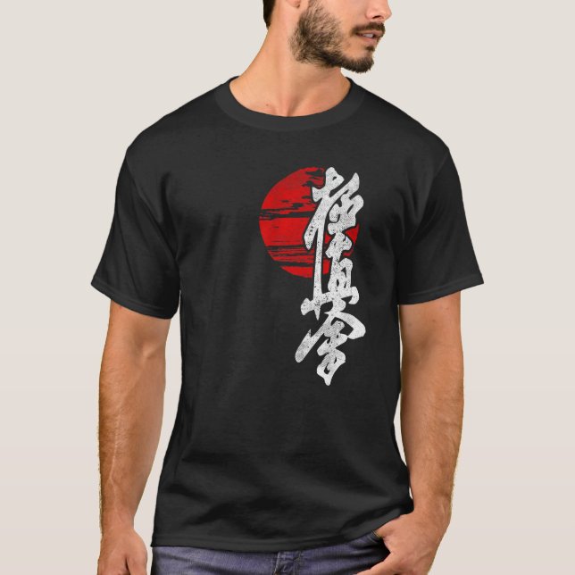 Kyokushin Karate Sun Symbol Kanji Japan Martial Vi T-Shirt (Vorderseite)