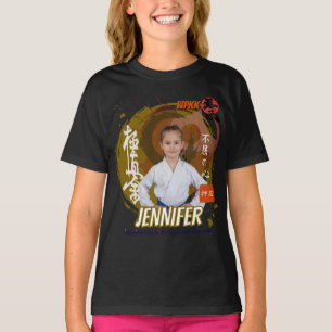 Kyokushin Mädchen Braungurt Personalisiertes Team T-Shirt