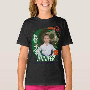 Kyokushin Mädchen Grüner Gürtel Personalisiertes T T-Shirt