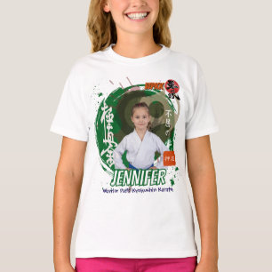 Kyokushin Mädchen Grüner Gürtel Personalisiertes T T-Shirt