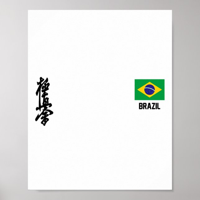 Kyokushinkai Karate Brasilien Dojo Training Brasil Poster (Vorne)