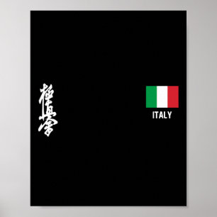 Kyokushinkai Karate Italien Dojo Training Italieni Poster