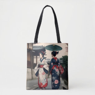 Kyoto Frühlings-Spaziergang Kimono-Tasche