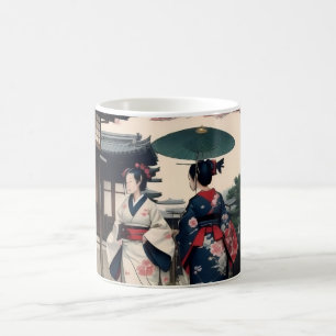 Kyoto-Frühlings-Spaziergang Kimono-Tasse – Kirschb Kaffeetasse