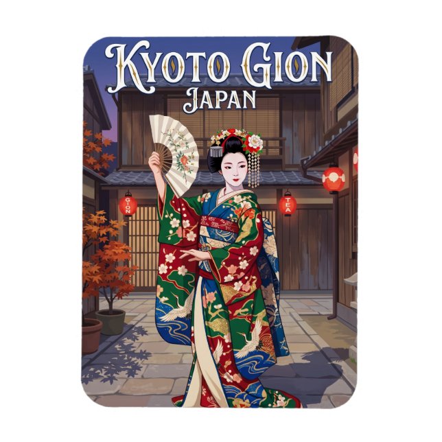 Kyoto Gion Japan Magnet (Vertikal)