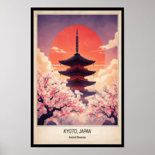 Kyoto in Blüte: Kirsche Blossom-Träume von Japan Poster