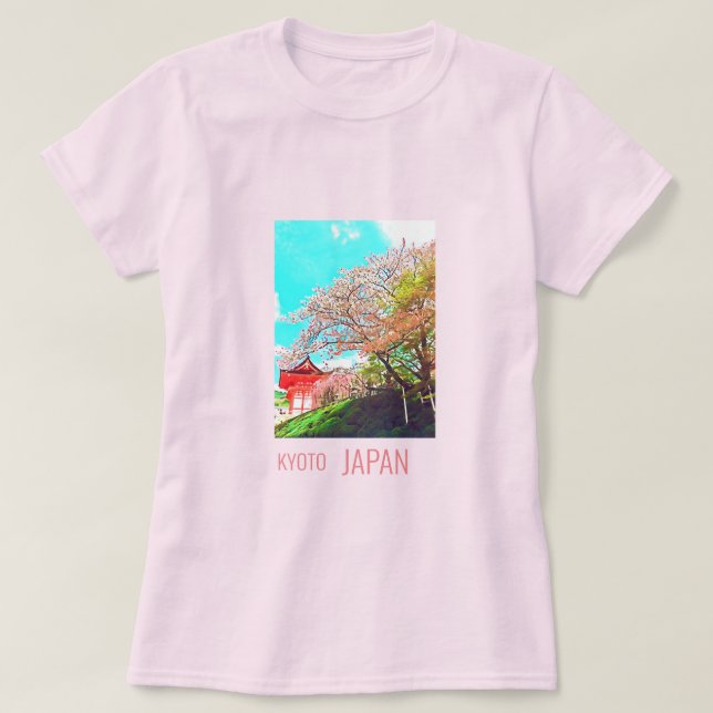 Kyōto Japan Cherry Blossom Reisefotografie T-Shirt (Design vorne)